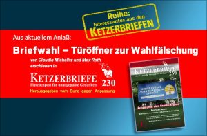 Briefwahl – Türöffner zur Wahlfälschung