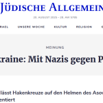 Als noch Pressefreiheit herrschte (Teil 2): Berichte über Ukraine aus 2014 auf „Jüdische Allgemeine“ Jüdische allgemeine 28.11.2024