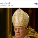 Trump präsentiert sich auf seiner Social-Media-Plattform TRUTH als Papst