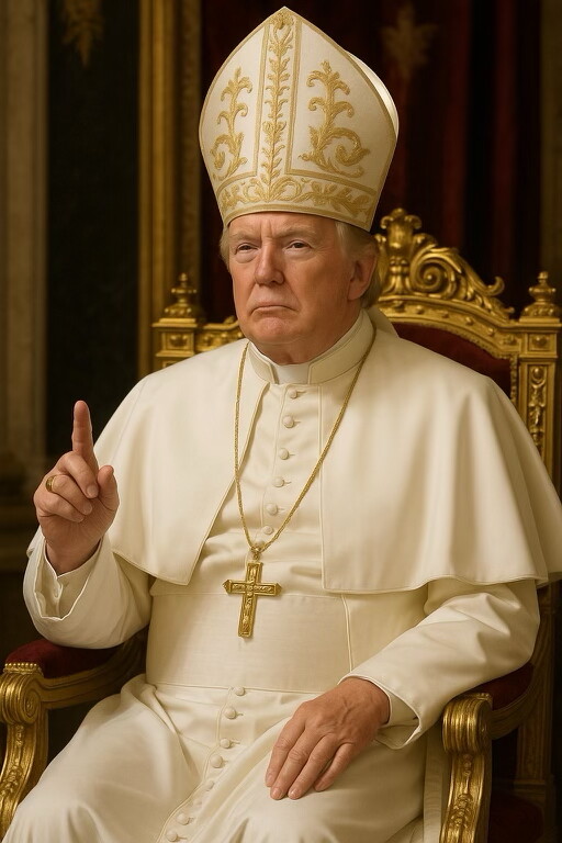 Trump als Papst