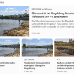 Historische Tiefststände Elbe