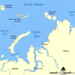 Karte von Russland – Sibirien – Karasee