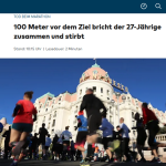 NIZZA: Marathonläufer (†27) bricht vor Ziel zusammen und stirbt Nizza Marathonläufer