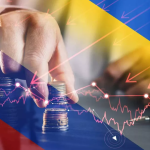 Ukraine fahne und Geld