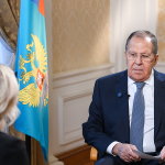 Sergey Lawrow im Interview durch die Frankreich