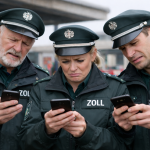 Zöllner mit Handy