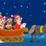 jingle belles mit kutsche und pferd