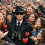 Agent mit damen und herzen