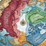 Weiße Zone um den Nordpol