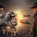 USA vs Iran trump cowboy mullahs putin xi