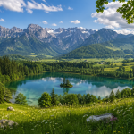 natur see mit kleiner insel