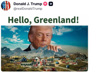 Trump mit Fotomontage: „Hallo, Grönland“ – wieder eine politische Drohung?
