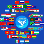 Andrey Klimow über „Europa“: Auf keinen Fall ohne Kolonialismus! – Teil 1 Flaggen der Mitgliedsländer mit Logo der Bewegung “Für die Freiheit der Nationen”