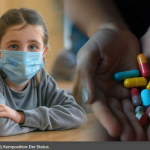 Am Corona-Wahn zerbrochen: 36.100 österreichische Kinder auf Psychopharmaka Kind mit Corona-Maske