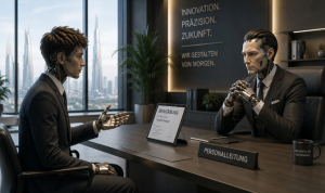 Wenn sich ein Roboter bei einem Roboter um einen Job bewirbt