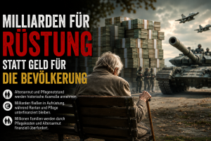 Milliarden für Rüstung statt Geld für die Bevölkerung