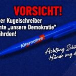 Brandenburger Schulbehörde untersagt Kugelschreiber mit AfD-Logo Afd kugelschreiber storybild 2