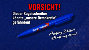 Brandenburger Schulbehörde untersagt Kugelschreiber mit AfD-Logo