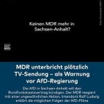 MDR Programmunterbrechung Wahlkampf