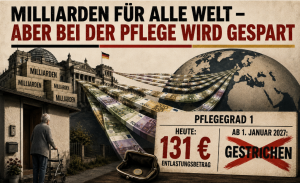Deutschland: Milliarden für alle Welt – aber an den Pflegebedürftigen wird gespart