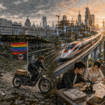 europa china studenten fahrrad zug