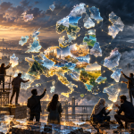 europa mit fotos von ländern und personen